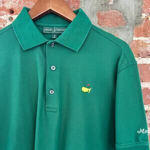 The Masters Men's Green Golf Polo Shirt Pima Cotton M